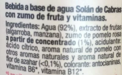 Lista de ingredientes del producto Defence Solan De Cabras 