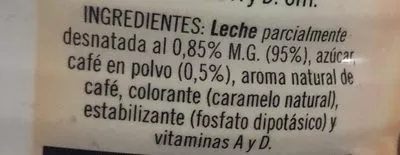 Lista de ingredientes del producto Selección café con leche para tomar Puleva 