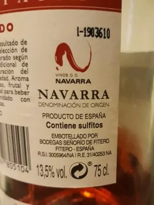 Lista de ingredientes del producto Vino rosado Hypatia 