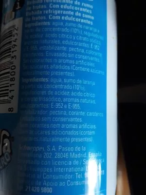 Lista de ingredientes del producto Trina zero TriNa 