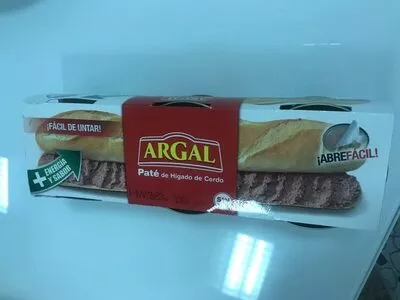 Lista de ingredientes del producto Paté de hígado de cerdo Argal 