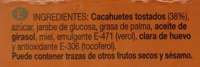 Lista de ingredientes del producto Turrón diverso de cacahuete don pelayo 