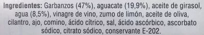 Lista de ingredientes del producto Hummus de aguacate ¿Y si? de Bouquet 200 g