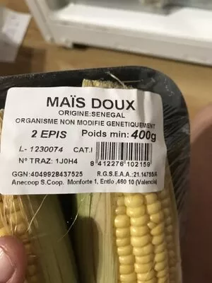 Lista de ingredientes del producto Mais doux  