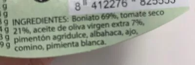 Lista de ingredientes del producto Sobrasada de boniato ¿Y si? de Bouquet 150 g