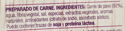 Lista de ingredientes del producto Hamburgesas Coren 2 x 100 g