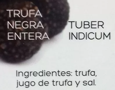 Lista de ingredientes del producto Trufa negra entera Amalur 12 g neto, 10 g escurrido