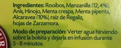 Lista de ingredientes del producto Multinfusión Digestive Plus Pompadour 