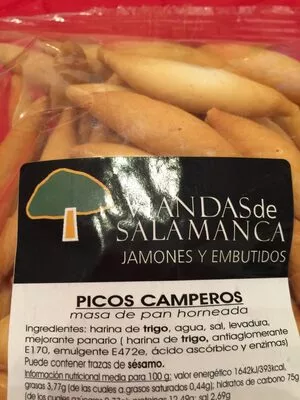 Lista de ingredientes del producto Picos camperis Viandas de Salamanca 180 g