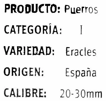 Lista de ingredientes del producto Puertos Tabuenca Tabuenca 450 g