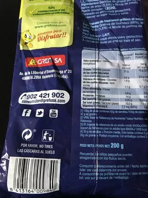 Lista de ingredientes del producto El Piponazo original Grefusa 200 g