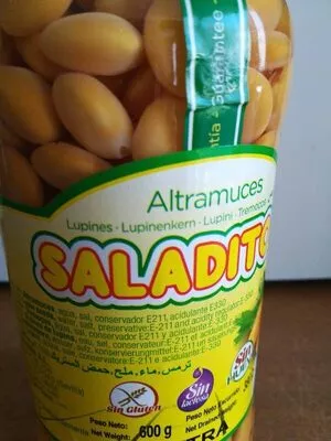 Lista de ingredientes del producto Altramuces Saladitos 380 g