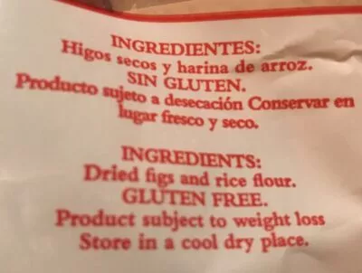 Lista de ingredientes del producto Figue sèché  400 g