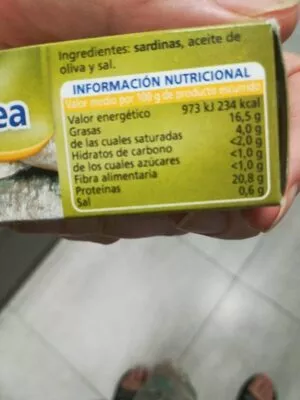 Lista de ingredientes del producto Sardines en oli d'oliva Bonarea 