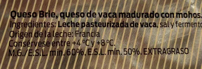 Lista de ingredientes del producto Queso formatge brie BonÀrea 200 g