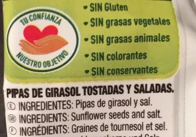 Lista de ingredientes del producto Pipas blanquillas Facundo 