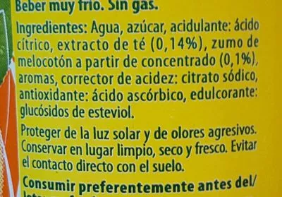 Lista de ingredientes del producto Lipton Ice Tea -peach - Melecotón Lipton 