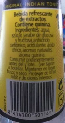 Lista de ingredientes del producto Tónica original Schweppes 