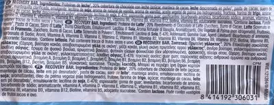 Lista de ingredientes del producto Recovery bar yogourt flavour Weider 