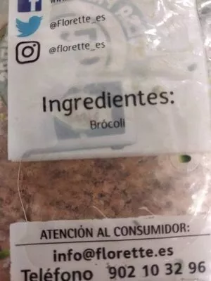 Lista de ingredientes del producto Brócoli al vapor Florette 