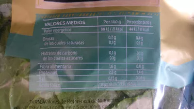 Lista de ingredientes del producto Epinards Florette 