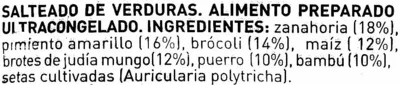 Lista de ingredientes del producto Salteado al estilo tailandés La Sirena 600 g