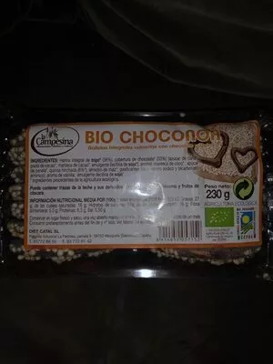 Lista de ingredientes del producto Bio Choconoa la campesina 230 g