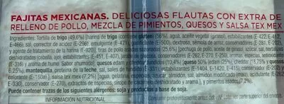 Lista de ingredientes del producto Fajitas mexicanas La Broche 250g (2x125g)