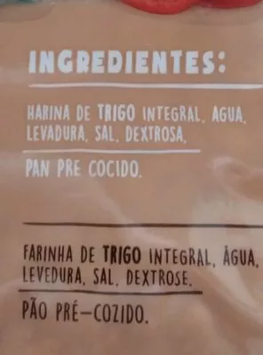 Lista de ingredientes del producto Pita integral  