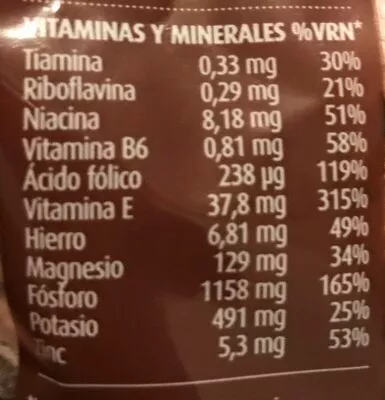 Lista de ingredientes del producto Pipas con sal Consum 