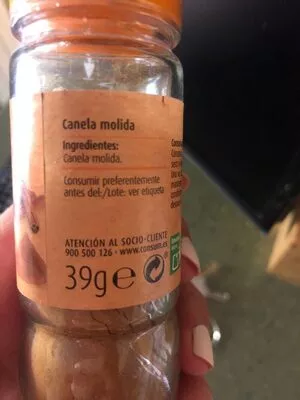 Lista de ingredientes del producto Canela Molida Consum 39 g