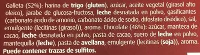 Lista de ingredientes del producto Galletas con chocolate con leche Consum 150 g