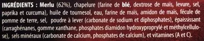 Lista de ingredientes del producto Merlu Blanc Panure Croustillante Star Wars Maremundi 300 g