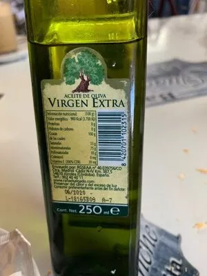 Lista de ingredientes del producto Aceite Oliva Virgen Extra  