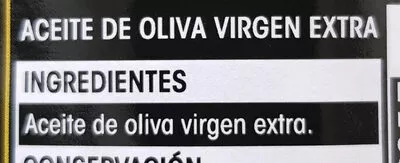 Lista de ingredientes del producto Aceite oliva virgen extra Alipende 2 l