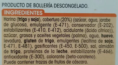 Lista de ingredientes del producto Doxs glaseado Alipende 300 g