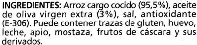 Lista de ingredientes del producto Arroz cocido integral Alipende 250 g (2 x 125 g)