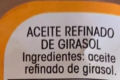 Lista de ingredientes del producto Aceite refinado de Girasol alipende 