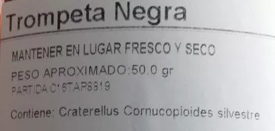 Lista de ingredientes del producto Trompeta negra Laumont 50 g