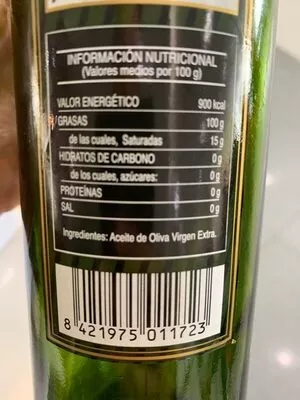 Lista de ingredientes del producto Aceite de oliva  