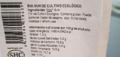 Lista de ingredientes del producto Bulgur El granero integral, Biogran 500 g