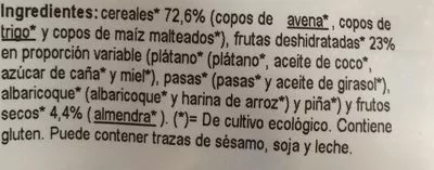 Lista de ingredientes del producto Tropi Muesli Extra El Granero,  el Granero integral 