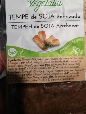 Lista de ingredientes del producto TEMPE de SOJA Rebozado Vegetalia 150 g