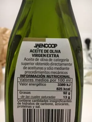 Lista de ingredientes del producto Aceite de Oliva Virgen Extra  