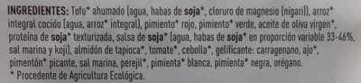 Lista de ingredientes del producto Hamburguesa vegetal a la barbacoa Soria Natural 160 g (2 x 80g)