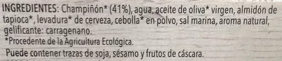 Lista de ingredientes del producto Paté vegetal de champiñón Soria Natural 100 g (2 x 50 g)