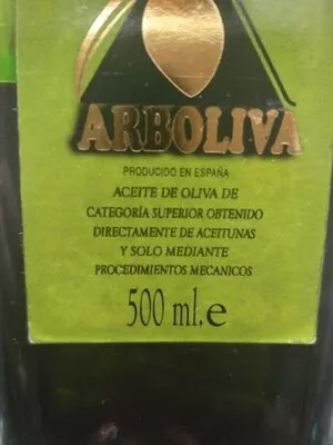 Lista de ingredientes del producto Aceite de oliva Arboliva 500 ml