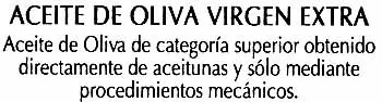 Lista de ingredientes del producto Aceite de oliva virgen extra Señorío de Segura 750 ml