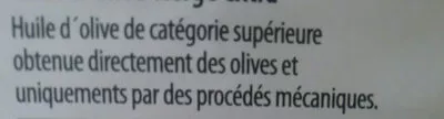 Lista de ingredientes del producto Aceite de oliva virgen  extra Olivar de Segura 5L