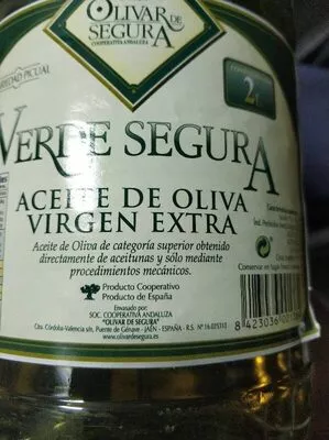 Lista de ingredientes del producto Aceite de oliva virgen extra  